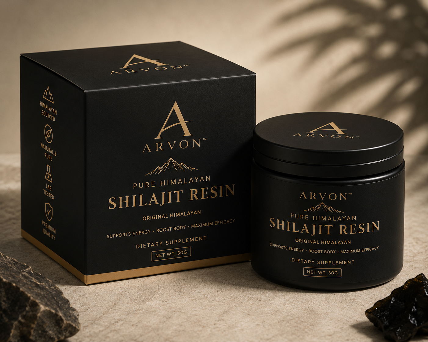 ARVON™ Pure Himalayan Shilajit Resin